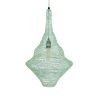 GLOBOSTAR® KENTUCKY 01873 Vintage Κρεμαστό Φωτιστικό Οροφής με Ντουί 1 x E27 AC 220-240V IP20 - Τιρκουάζ - Μ35 x Π35 x Υ60cm