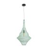 GLOBOSTAR® KENTUCKY 01873 Vintage Κρεμαστό Φωτιστικό Οροφής με Ντουί 1 x E27 AC 220-240V IP20 - Τιρκουάζ - Μ35 x Π35 x Υ60cm