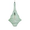 GLOBOSTAR® KENTUCKY 01873 Vintage Κρεμαστό Φωτιστικό Οροφής με Ντουί 1 x E27 AC 220-240V IP20 - Τιρκουάζ - Μ35 x Π35 x Υ60cm