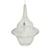 GLOBOSTAR® KENTUCKY 01874 Vintage Κρεμαστό Φωτιστικό Οροφής με Ντουί 1 x E27 AC 220-240V IP20 - Μπεζ - Μ50 x Π50 x Υ90cm