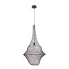 GLOBOSTAR® KENTUCKY 01875 Vintage Κρεμαστό Φωτιστικό Οροφής με Ντουί 1 x E27 AC 220-240V IP20 - Καφέ - Μ50 x Π50 x Υ90cm