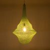 GLOBOSTAR® KENTUCKY 01876 Vintage Κρεμαστό Φωτιστικό Οροφής με Ντουί 1 x E27 AC 220-240V IP20 - Τιρκουάζ - Μ50 x Π50 x Υ90cm