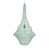 GLOBOSTAR® KENTUCKY 01876 Vintage Κρεμαστό Φωτιστικό Οροφής με Ντουί 1 x E27 AC 220-240V IP20 - Τιρκουάζ - Μ50 x Π50 x Υ90cm