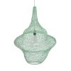 GLOBOSTAR® KENTUCKY 01876 Vintage Κρεμαστό Φωτιστικό Οροφής με Ντουί 1 x E27 AC 220-240V IP20 - Τιρκουάζ - Μ50 x Π50 x Υ90cm