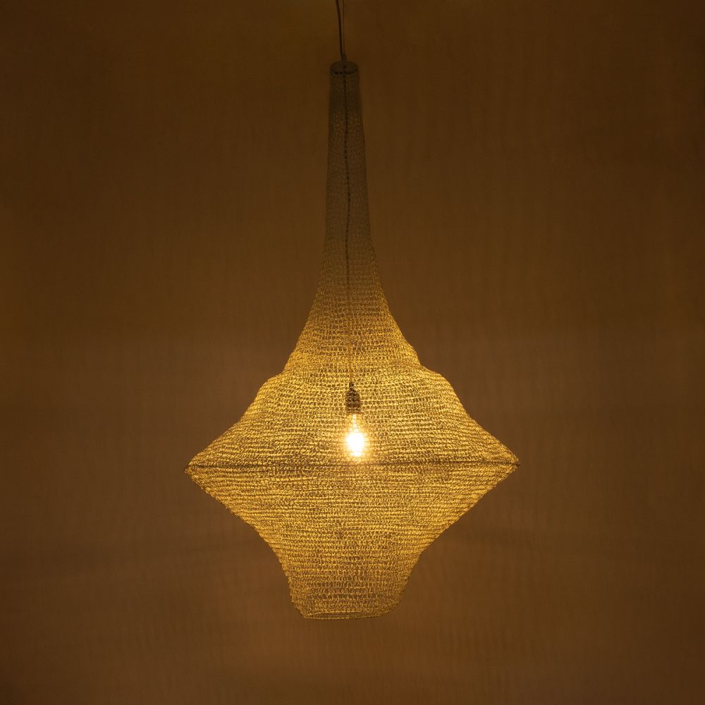 GLOBOSTAR® KENTUCKY 01877 Vintage Κρεμαστό Φωτιστικό Οροφής με Ντουί 1 x E27 AC 220-240V IP20 - Λευκό - Μ80 x Π80 x Υ140cm