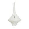 GLOBOSTAR® KENTUCKY 01877 Vintage Κρεμαστό Φωτιστικό Οροφής με Ντουί 1 x E27 AC 220-240V IP20 - Λευκό - Μ80 x Π80 x Υ140cm