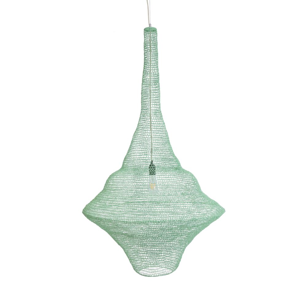 GLOBOSTAR® KENTUCKY 01879 Vintage Κρεμαστό Φωτιστικό Οροφής με Ντουί 1 x E27 AC 220-240V IP20 - Τιρκουάζ - Μ80 x Π80 x Υ140cm