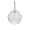 GLOBOSTAR® KENTUCKY 01880 Vintage Κρεμαστό Φωτιστικό Οροφής με Ντουί 1 x E27 AC 220-240V IP20 - Μπεζ - Μ30 x Π30 x Υ50cm