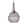 GLOBOSTAR® KENTUCKY 01881 Vintage Κρεμαστό Φωτιστικό Οροφής με Ντουί 1 x E27 AC 220-240V IP20 - Καφέ - Μ30 x Π30 x Υ50cm