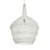 GLOBOSTAR® KENTUCKY 01883 Vintage Κρεμαστό Φωτιστικό Οροφής με Ντουί 1 x E27 AC 220-240V IP20 - Λευκό - Μ60 x Π60 x Υ90cm