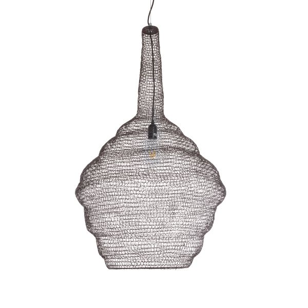 GLOBOSTAR® KENTUCKY 01884 Vintage Κρεμαστό Φωτιστικό Οροφής με Ντουί 1 x E27 AC 220-240V IP20 - Καφέ - Μ60 x Π60 x Υ90cm