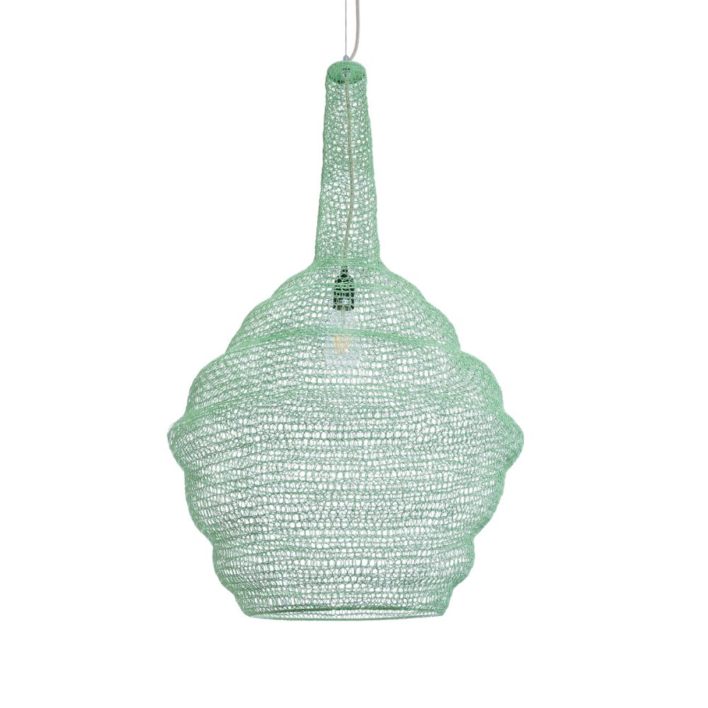 GLOBOSTAR® KENTUCKY 01885 Vintage Κρεμαστό Φωτιστικό Οροφής με Ντουί 1 x E27 AC 220-240V IP20 - Τιρκουάζ - Μ60 x Π60 x Υ90cm
