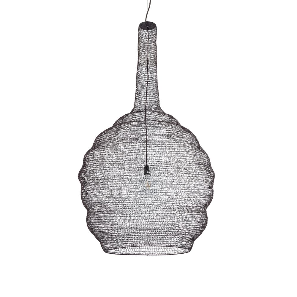 GLOBOSTAR® KENTUCKY 01887 Vintage Κρεμαστό Φωτιστικό Οροφής με Ντουί 1 x E27 AC 220-240V IP20 - Καφέ - Μ90 x Π90 x Υ150cm