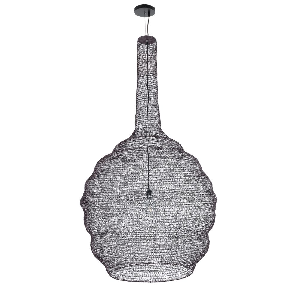GLOBOSTAR® KENTUCKY 01887 Vintage Κρεμαστό Φωτιστικό Οροφής με Ντουί 1 x E27 AC 220-240V IP20 - Καφέ - Μ90 x Π90 x Υ150cm