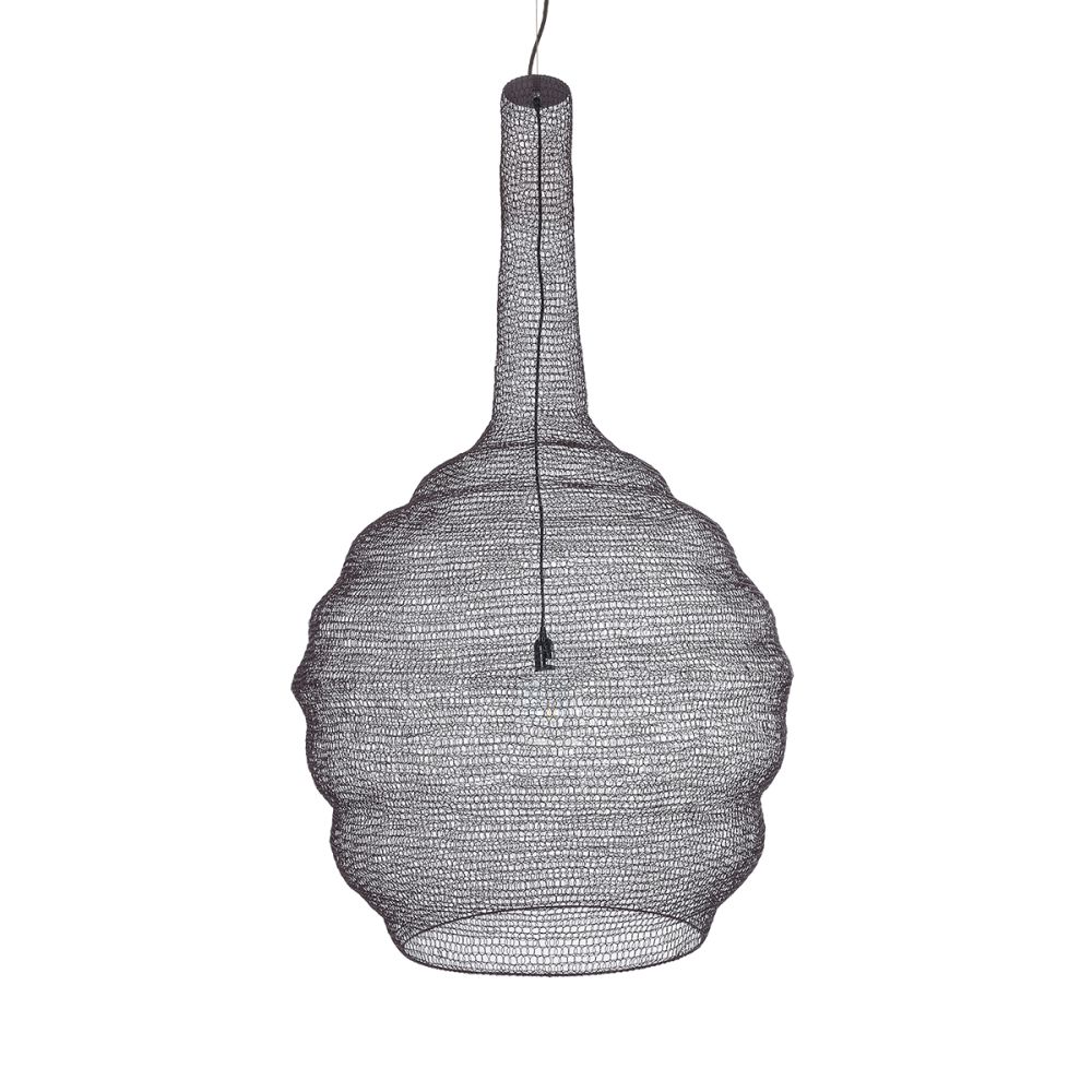 GLOBOSTAR® KENTUCKY 01887 Vintage Κρεμαστό Φωτιστικό Οροφής με Ντουί 1 x E27 AC 220-240V IP20 - Καφέ - Μ90 x Π90 x Υ150cm