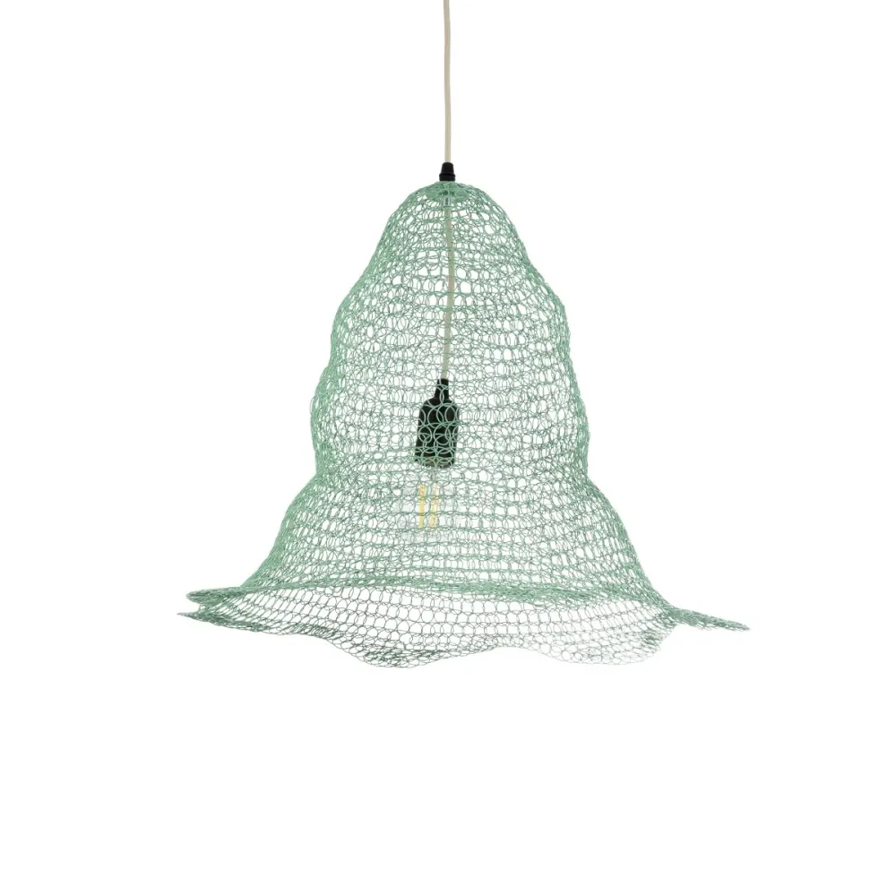 GLOBOSTAR® KENTUCKY 01891 Vintage Κρεμαστό Φωτιστικό Οροφής με Ντουί 1 x E27 AC 220-240V IP20 - Τιρκουάζ - Μ50 x Π50 x Υ48cm