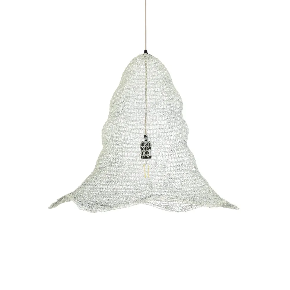GLOBOSTAR® KENTUCKY 01892 Vintage Κρεμαστό Φωτιστικό Οροφής με Ντουί 1 x E27 AC 220-240V IP20 - Λευκό - Μ60 x Π60 x Υ52cm