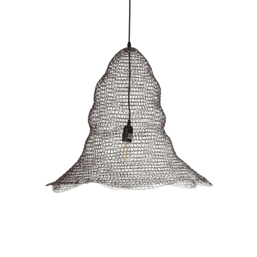 GLOBOSTAR® KENTUCKY 01893 Vintage Κρεμαστό Φωτιστικό Οροφής με Ντουί 1 x E27 AC 220-240V IP20 - Καφέ - Μ60 x Π60 x Υ52cm