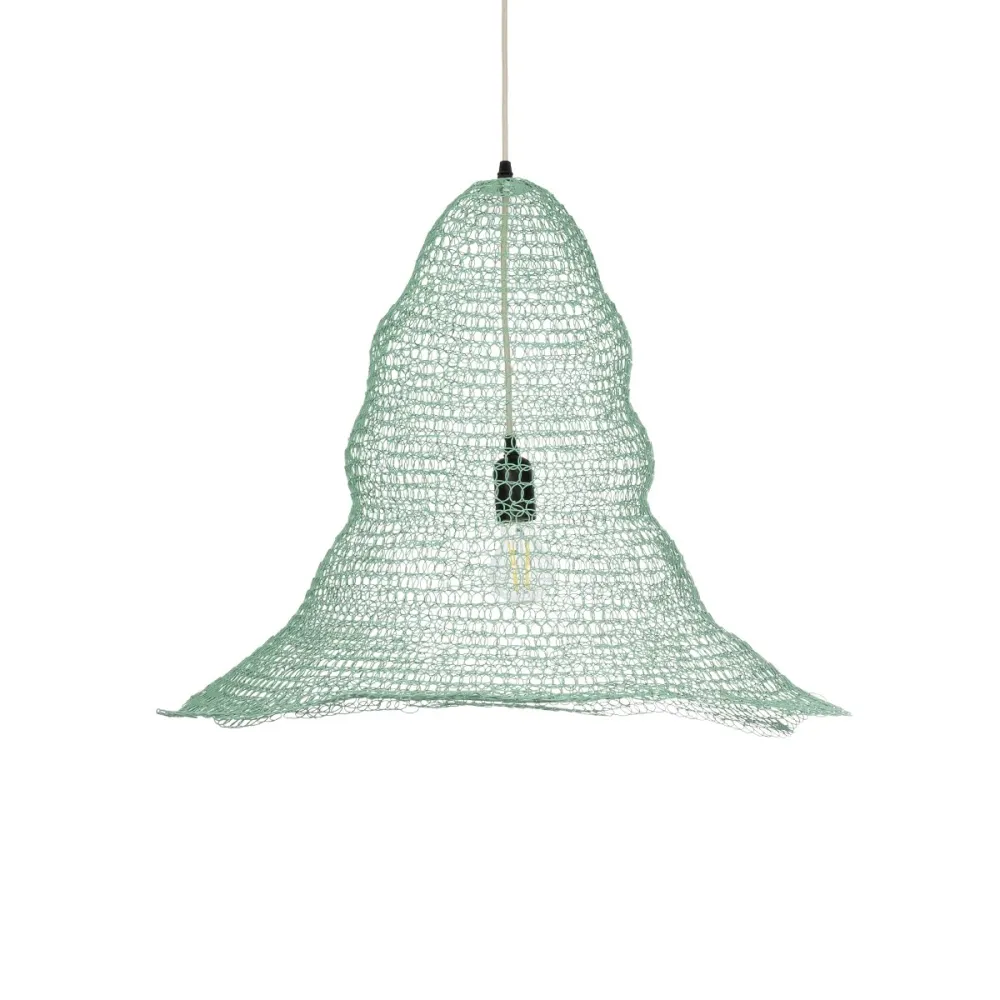 GLOBOSTAR® KENTUCKY 01894 Vintage Κρεμαστό Φωτιστικό Οροφής με Ντουί 1 x E27 AC 220-240V IP20 - Τιρκουάζ - Μ60 x Π60 x Υ52cm