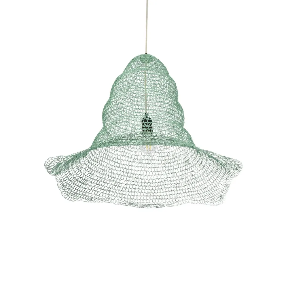 GLOBOSTAR® KENTUCKY 01894 Vintage Κρεμαστό Φωτιστικό Οροφής με Ντουί 1 x E27 AC 220-240V IP20 - Τιρκουάζ - Μ60 x Π60 x Υ52cm