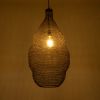 GLOBOSTAR® KENTUCKY 01896 Vintage Κρεμαστό Φωτιστικό Οροφής με Ντουί 1 x E27 AC 220-240V IP20 - Καφέ - Μ40 x Π40 x Υ70cm