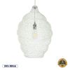 GLOBOSTAR® KENTUCKY 01898 Vintage Κρεμαστό Φωτιστικό Οροφής με Ντουί 1 x E27 AC 220-240V IP20 - Λευκό - Μ40 x Π40 x Y60cm