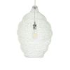 GLOBOSTAR® KENTUCKY 01898 Vintage Κρεμαστό Φωτιστικό Οροφής με Ντουί 1 x E27 AC 220-240V IP20 - Λευκό - Μ40 x Π40 x Y60cm