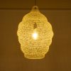 GLOBOSTAR® KENTUCKY 01898 Vintage Κρεμαστό Φωτιστικό Οροφής με Ντουί 1 x E27 AC 220-240V IP20 - Λευκό - Μ40 x Π40 x Y60cm