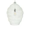GLOBOSTAR® KENTUCKY 01898 Vintage Κρεμαστό Φωτιστικό Οροφής με Ντουί 1 x E27 AC 220-240V IP20 - Λευκό - Μ40 x Π40 x Y60cm