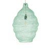 GLOBOSTAR® KENTUCKY 01900 Vintage Κρεμαστό Φωτιστικό Οροφής με Ντουί 1 x E27 AC 220-240V IP20 - Τιρκουάζ - Μ40 x Π40 x Y60cm