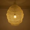 GLOBOSTAR® KENTUCKY 01901 Vintage Κρεμαστό Φωτιστικό Οροφής με Ντουί 1 x E27 AC 220-240V IP20 - Λευκό - Μ80 x Π80 x Y110cm