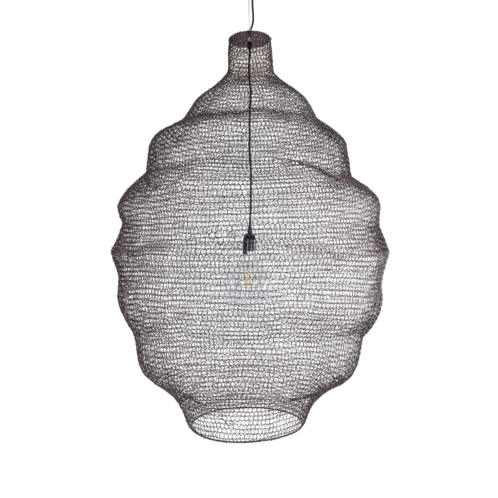 GLOBOSTAR® KENTUCKY 01902 Vintage Κρεμαστό Φωτιστικό Οροφής με Ντουί 1 x E27 AC 220-240V IP20 - Καφέ - Μ80 x Π80 x Y110cm