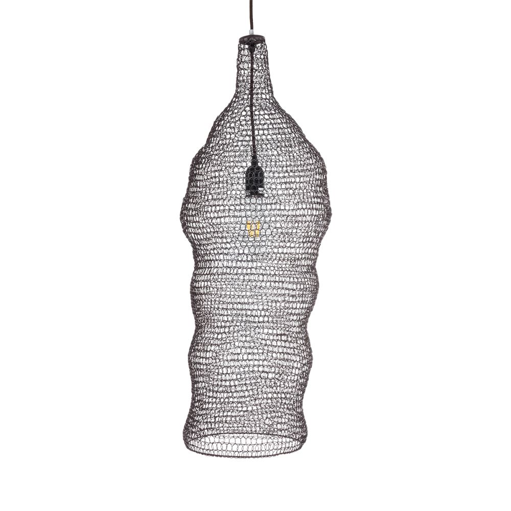 GLOBOSTAR® KENTUCKY 01905 Vintage Κρεμαστό Φωτιστικό Οροφής με Ντουί 1 x E27 AC 220-240V IP20 - Καφέ - Μ30 x Π30 x Y80cm