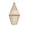 GLOBOSTAR® KENTUCKY 01910 Vintage Κρεμαστό Φωτιστικό Οροφής με Ντουί 1 x E27 AC 220-240V IP20 - Μπεζ - Μ40 x Π40 x Υ80cm