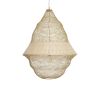 GLOBOSTAR® KENTUCKY 01911 Vintage Κρεμαστό Φωτιστικό Οροφής με Ντουί 1 x E27 AC 220-240V IP20 - Μπεζ - Μ60 x Π60 x Υ80cm