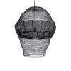 GLOBOSTAR® KENTUCKY 01912 Vintage Κρεμαστό Φωτιστικό Οροφής με Ντουί 1 x E27 AC 220-240V IP20 - Μαύρο - Μ60 x Π60 x Υ70cm