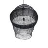 GLOBOSTAR® KENTUCKY 01912 Vintage Κρεμαστό Φωτιστικό Οροφής με Ντουί 1 x E27 AC 220-240V IP20 - Μαύρο - Μ60 x Π60 x Υ70cm