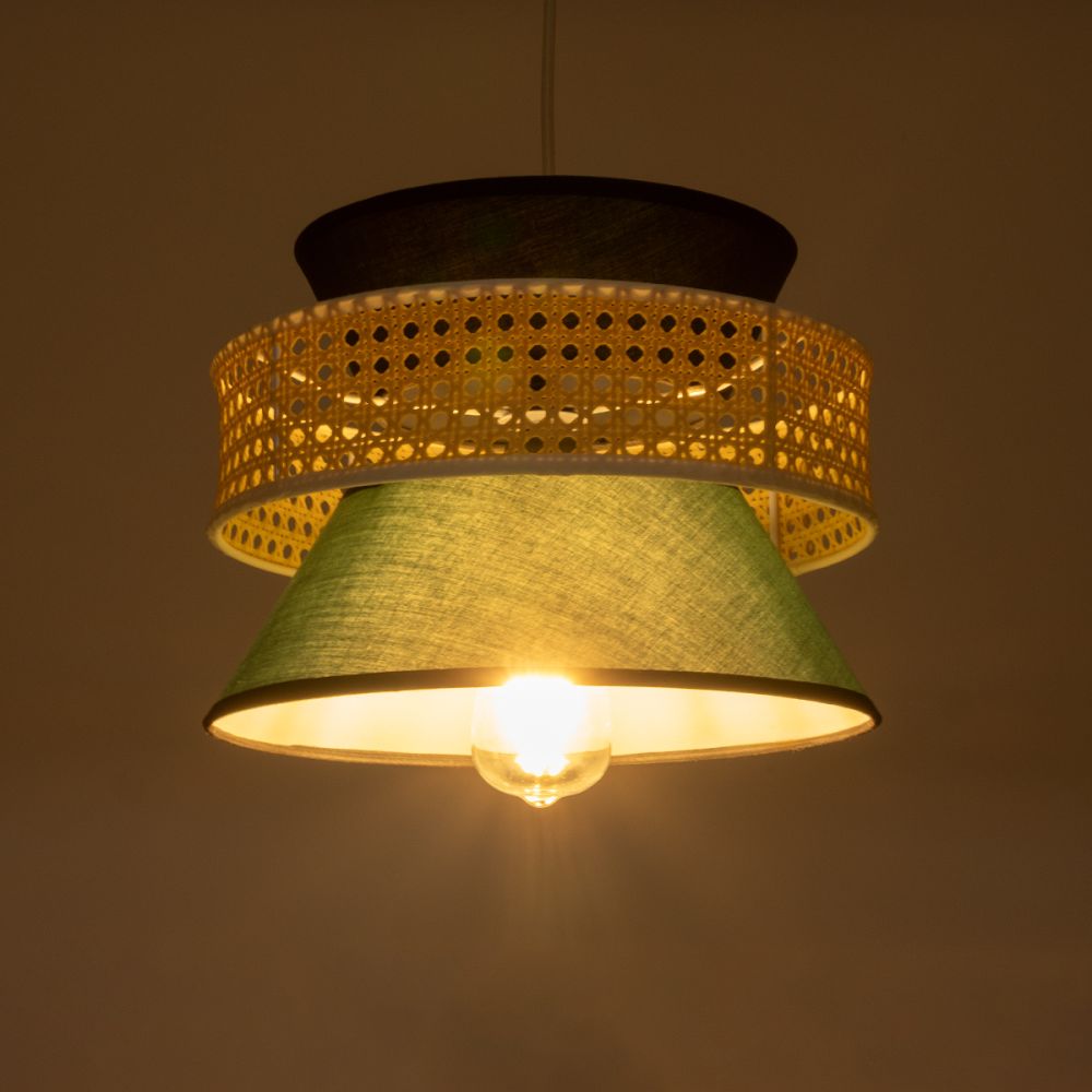 GLOBOSTAR® SAIGE 01915 Boho Κρεμαστό Φωτιστικό Οροφής με Ντουί 1 x E27 AC 220-240V IP20 - Πολύχρωμο - Μ30 x Π30 x Υ22cm