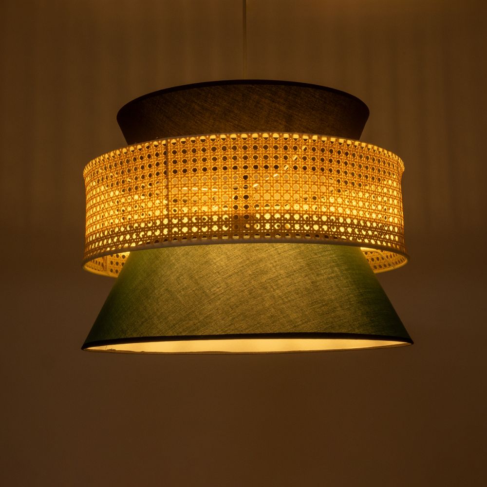 GLOBOSTAR® SAIGE 01916 Boho Κρεμαστό Φωτιστικό Οροφής με Ντουί 1 x E27 AC 220-240V IP20 - Πολύχρωμο - Μ50 x Π50 x Υ36cm