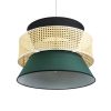 GLOBOSTAR® SAIGE 01916 Boho Κρεμαστό Φωτιστικό Οροφής με Ντουί 1 x E27 AC 220-240V IP20 - Πολύχρωμο - Μ50 x Π50 x Υ36cm