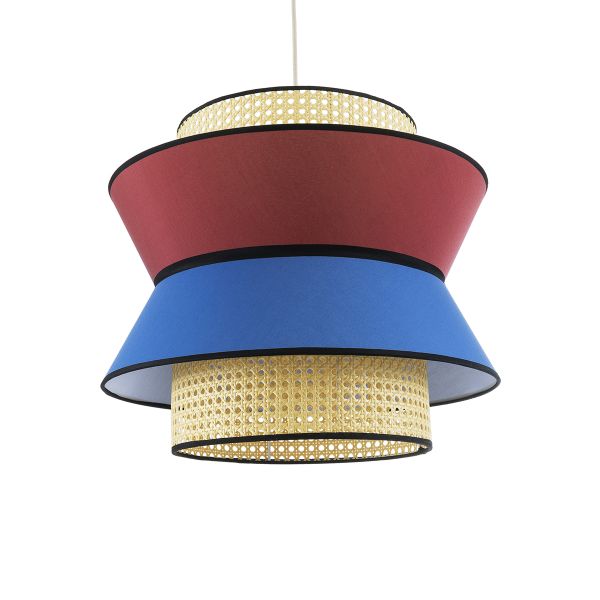 GLOBOSTAR® SAIGE 01919 Boho Κρεμαστό Φωτιστικό Οροφής με Ντουί 1 x E27 AC 220-240V IP20 - Πολύχρωμο - Μ50 x Π50 x Υ43cm