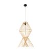 GLOBOSTAR® YOSHI 01928 Boho Κρεμαστό Φωτιστικό Οροφής με Ντουί 1 x E27 AC 220-240V IP20 - Μπεζ - Μ35 x Π35 x Υ60cm
