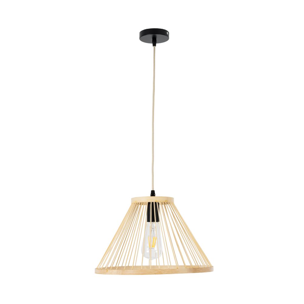 GLOBOSTAR® TYGEE 01930 Boho Κρεμαστό Φωτιστικό Οροφής με Ντουί 1 x E27 AC 220-240V IP20 - Μπεζ - Μ35 x Π35 x Υ22cm