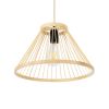 GLOBOSTAR® TYGEE 01930 Boho Κρεμαστό Φωτιστικό Οροφής με Ντουί 1 x E27 AC 220-240V IP20 - Μπεζ - Μ35 x Π35 x Υ22cm