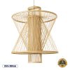 GLOBOSTAR® HIBISCUS 01931 Boho Κρεμαστό Φωτιστικό Οροφής με Ντουί 1 x E27 AC 220-240V IP20 - Μπεζ - Μ50 x Π50 x Υ60cm