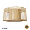 GLOBOSTAR® HIBISCUS 01936 Boho Κρεμαστό Φωτιστικό Οροφής με Ντουί 1 x E27 AC 220-240V IP20 - Μπεζ - Μ80 x Π80 x Υ38cm