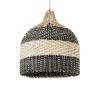 GLOBOSTAR® BARBADOS 01944 Boho Κρεμαστό Φωτιστικό Οροφής με Ντουί 1 x E27 AC 220-240V IP20 - Μπεζ & Λαδί - Μ40 x Π40 x Υ45cm