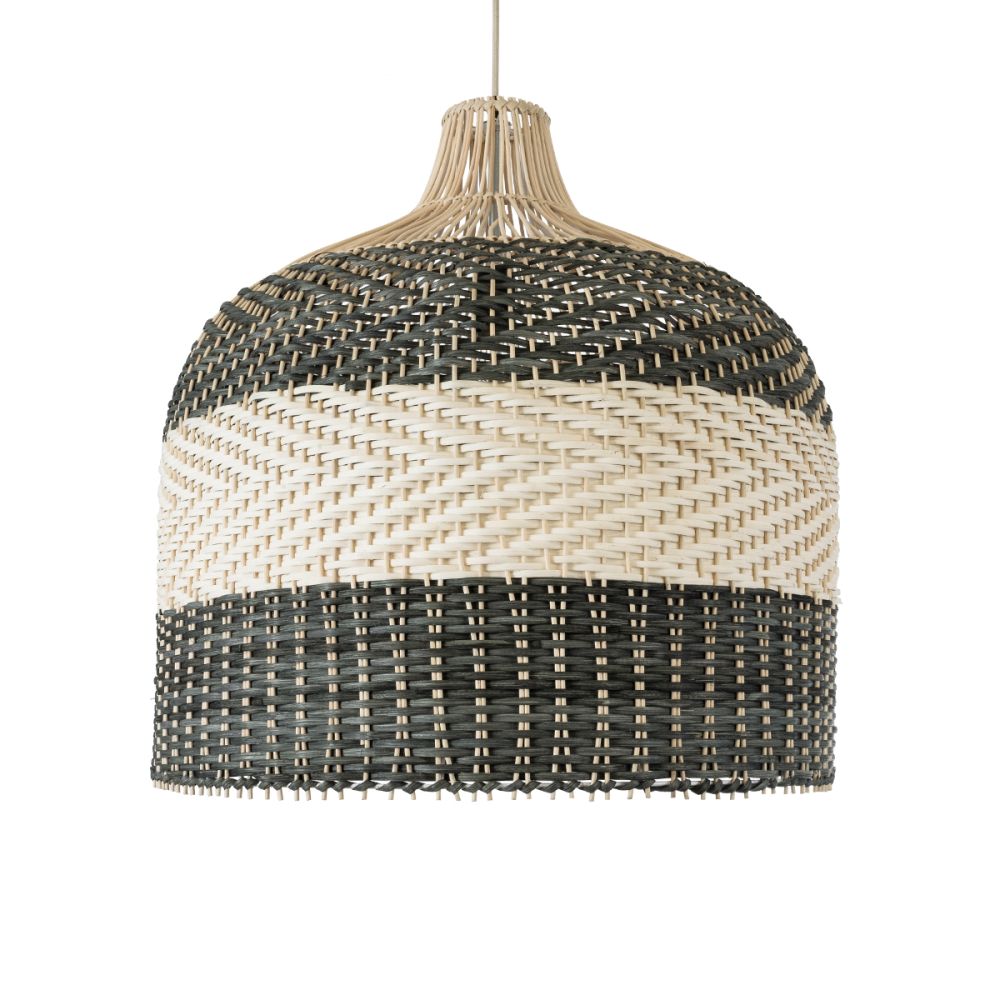 GLOBOSTAR® BARBADOS 01945 Boho Κρεμαστό Φωτιστικό Οροφής με Ντουί 1 x E27 AC 220-240V IP20 - Μπεζ & Λαδί - Μ60 x Π60 x Υ60cm