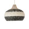 GLOBOSTAR® BARBADOS 01946 Boho Κρεμαστό Φωτιστικό Οροφής με Ντουί 1 x E27 AC 220-240V IP20 - Μπεζ & Λαδί - Μ40 x Π40 x Υ34cm