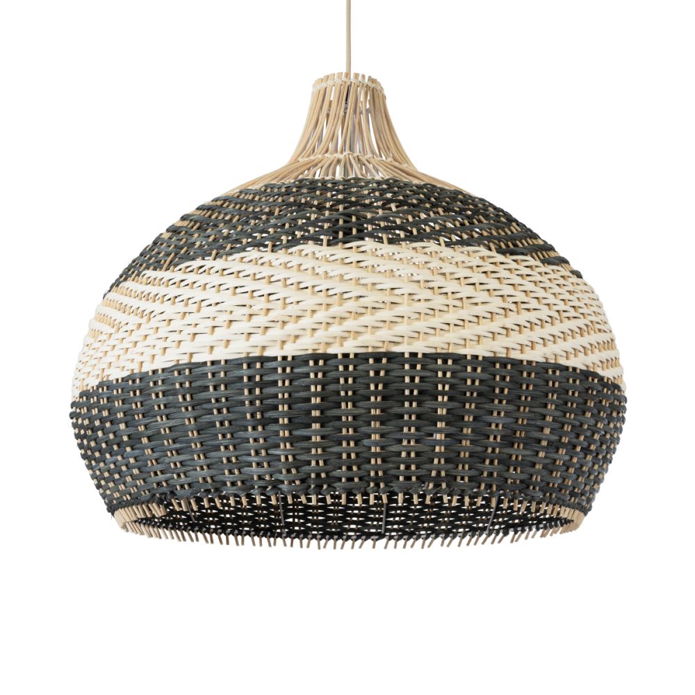 GLOBOSTAR® BARBADOS 01947 Boho Κρεμαστό Φωτιστικό Οροφής με Ντουί 1 x E27 AC 220-240V IP20 - Μπεζ & Λαδί - Μ60 x Π60 x Υ60cm